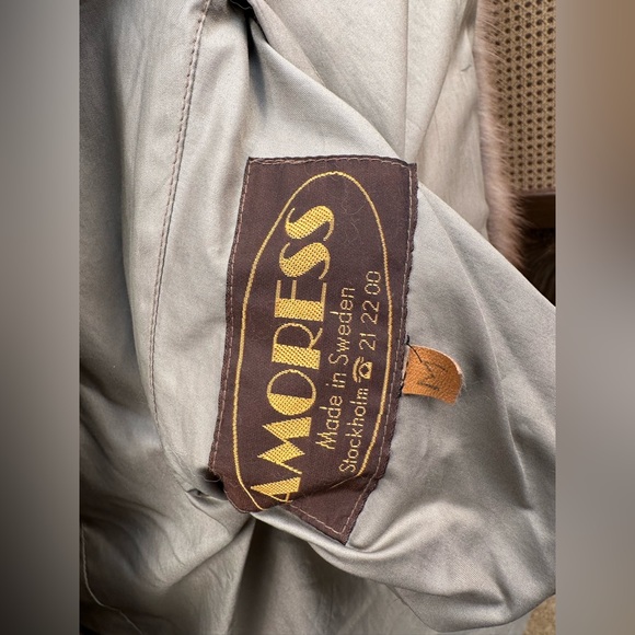 Amoress Made in Sweden Stone Marten Sable Fur Coat Jacket Stroller Medium - Picture 11 of 11